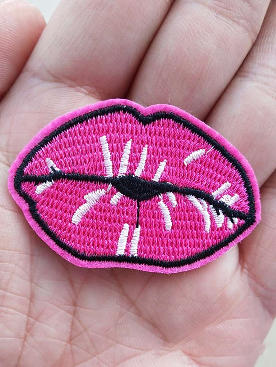 1 Môi Thiết Kế Sắt Trên Miếng Dán Dễ Thương Polyester Tự Làm Quần Áo Phụ Kiện Cho DIY - Nhiều màu - Xem 1