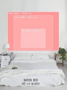 1入組植物圖案掛毯現代家居布藝牆毯 - 彩色 - 查看 5