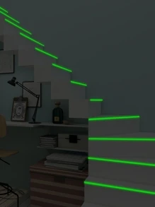 1 Cuộn Băng Keo Phát Sáng Trong Bóng Tối, Băng Keo Tự Dính Màu Xanh Lá Cây Trang Trí Nhà Cửa - màu xanh lá - Xem 1