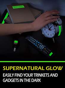 1 Cuộn Băng Keo Phát Sáng Trong Bóng Tối, Băng Keo Tự Dính Màu Xanh Lá Cây Trang Trí Nhà Cửa - màu xanh lá - Xem 5