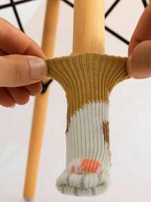 4pcs Paw Pattern Anti-Slip Table Leg Cover, Cute Chair Foot Pad For Home