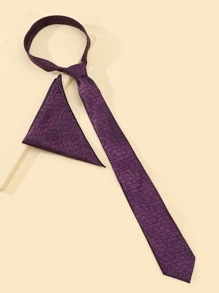 Hombres Gemelos con patrón de paisley con cordón & con bolsillo cuadrado & - Morado - Ver 2