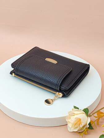 MINGYOU Litchi präglad metalldekor Kreditkort Liten trippelvikt dragkedja Damplånbok Lättvikts PU-läder ID-kort Minimalistiskt mode Modernt företagsjubileum På alla hjärtans dag För Födelsedagspresent Kvinnlig Dam Flickor Kvinnor Presentväska Present Affär Fritidskläder Skolmaterial Lärarpresenter Tillbaka till skolan För kvinnor Plånbok Plånbok Liten plånbok