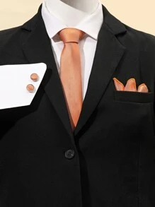 Nam Cà Vạt & Khăn Rằn & Khuy Măng Sét - trái cam - Xem 1