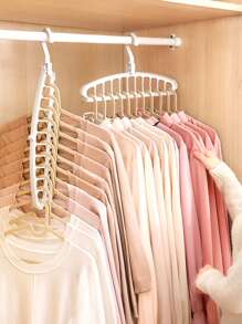 1 pieza de plástico Percha Organizador minimalista blanco Perchero para ropa para doméstico - Blanco - Ver 1