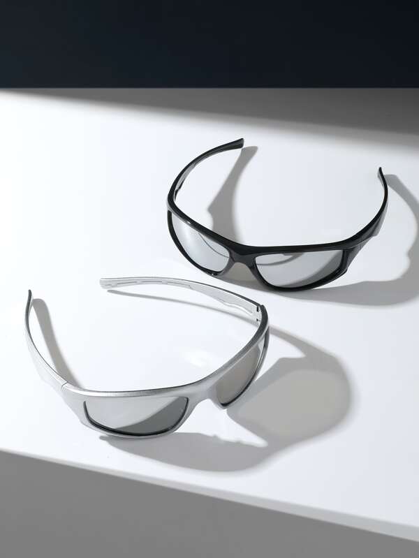 2pairs Wrap Around Sunglasses Y2K Grunge Women Sunglasses SHEIN UK