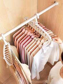 1 pieza de plástico Percha Organizador minimalista blanco Perchero para ropa para doméstico - Blanco - Ver 5