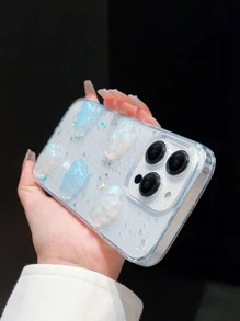 Cloud Decor Clear Phone Case - Multicolor - View 4