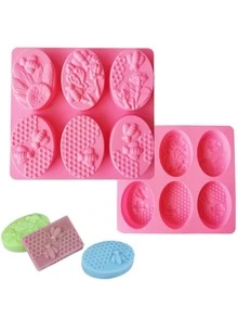 1入組蜂窩紋理形狀DIY矽膠素色粉色多格矽膠模具DIY - 粉色 - 查看 7