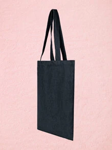 ROMWE Kawaii Bolsa de compras con estampado de rana - Azul Marino - Ver 2