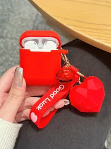 Valentines Plain Case Compatible With AirPods Compatible With Airpods1/2 AirPods Pro - Red - View 2