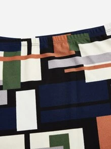 SHEIN Clasi Plus Jupe Crayon Imprimé Géométrique