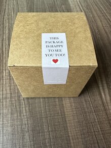 32張紙質禮品貼紙現代心形和標語圖形禮品包裝密封貼紙適用於家庭派對 - 粉色 - 查看 1