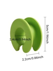 5pcs/set Silicone Clothes Windproof Hanger Buckle, Solid Color Fixing Buckle For Household - Blue - View 2