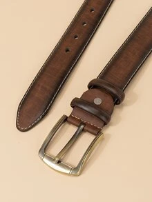 Hombres Cinturón con hebilla metálica - Marrón - Ver 3