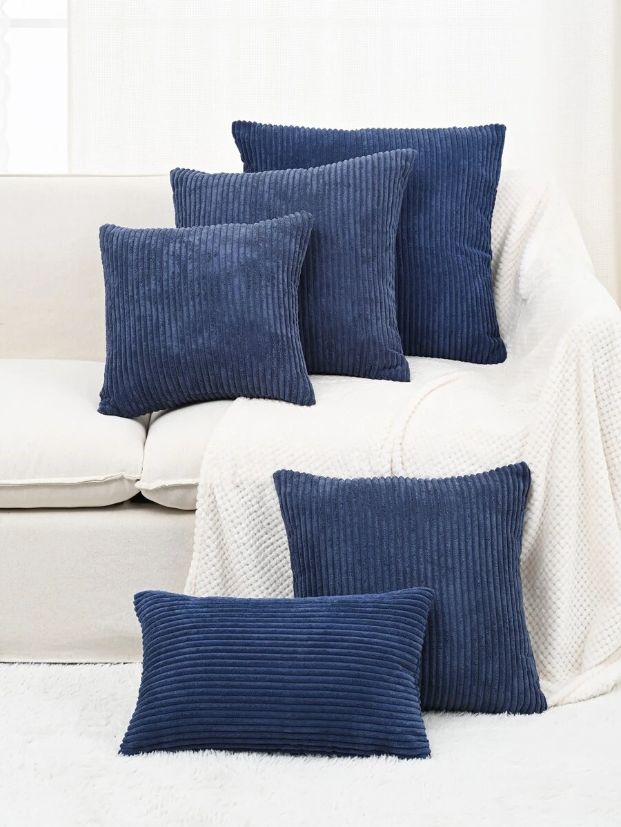 1入組鍵釦絨布枕套或腰靠枕套 - 藏蓝色 - 查看 1