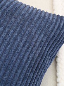 1入組鍵釦絨布枕套或腰靠枕套 - 藏蓝色 - 查看 4