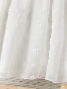 Toddler Girls Floral Print Bow Front 2 In 1 Dress - White - View 3