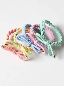 5入組蝴蝶結裝飾髮圈