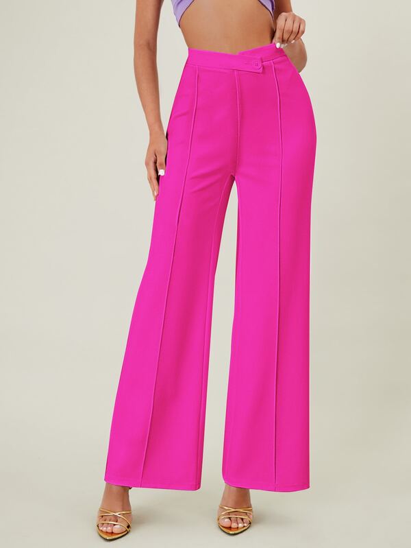 SHEIN BAE Seam Front Wide Leg Pants SHEIN USA