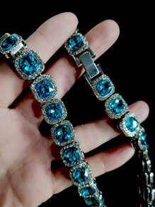 Collar de decoración de diamantes de imitación para hombre, estilo Punk Hip Pop, para regalo de joyería y fiesta - Multicolor - Ver 3