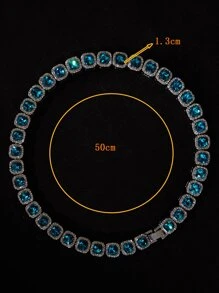 Collar de decoración de diamantes de imitación para hombre, estilo Punk Hip Pop, para regalo de joyería y fiesta - Multicolor - Ver 6