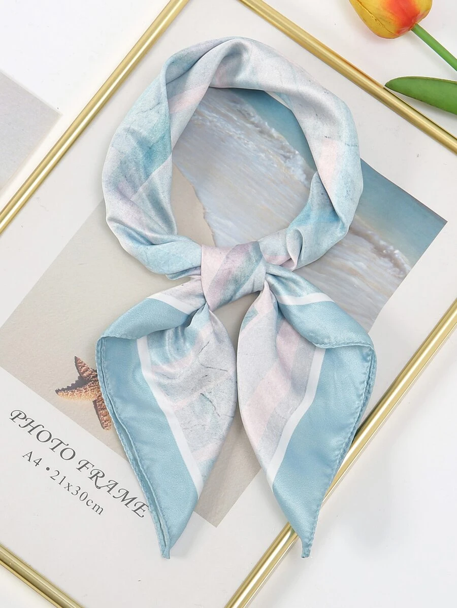 幾何圖案方巾 - 彩色 - 查看 1