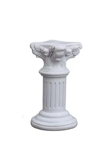 1 件树脂装饰工艺品，欧式罗马柱设计家居装饰品最佳礼物 - 白色 - 查看 1