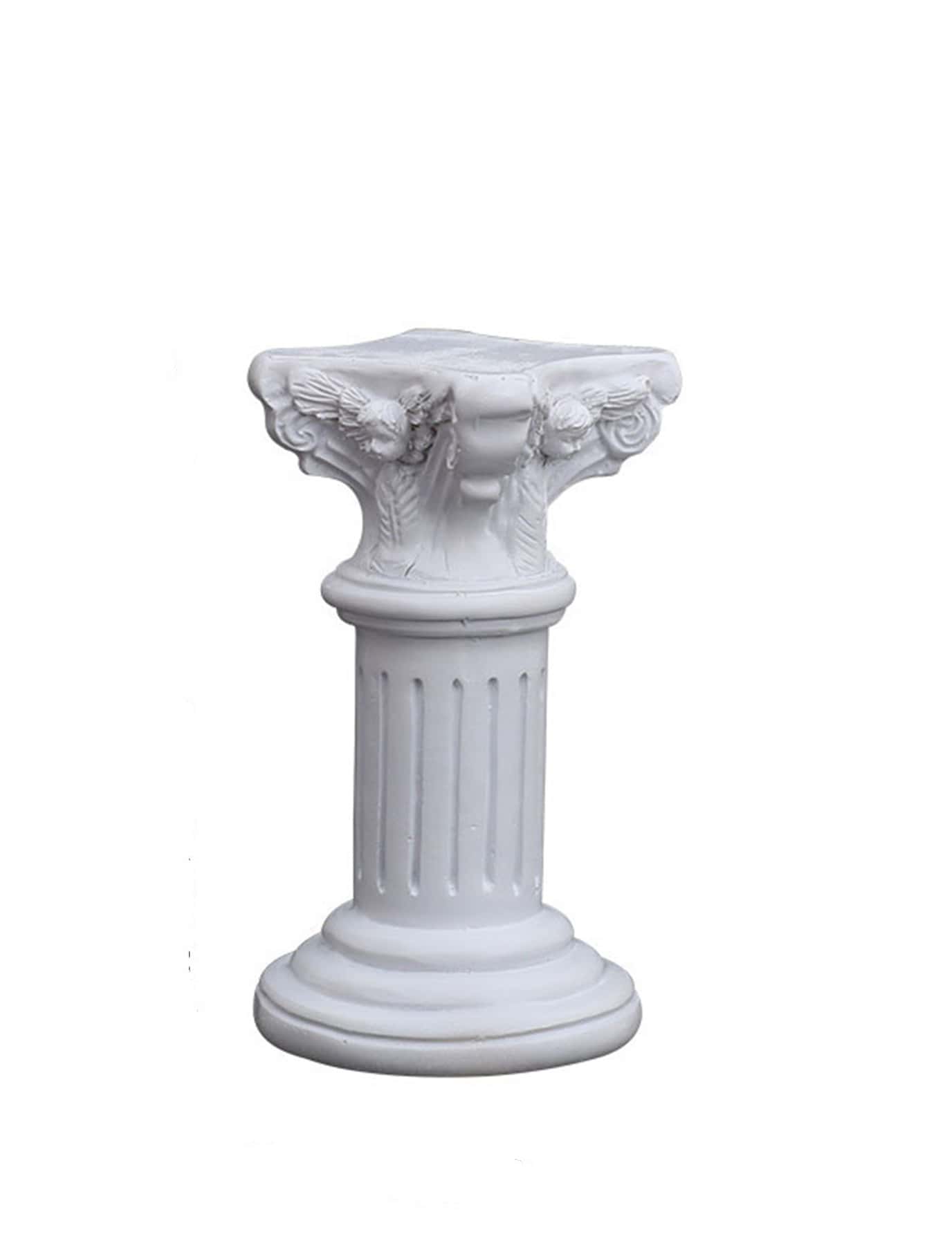 1 件树脂装饰工艺品，欧式罗马柱设计家居装饰品最佳礼物 - 白色 - 查看 1