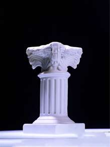 1 件树脂装饰工艺品，欧式罗马柱设计家居装饰品最佳礼物 - 白色 - 查看 5