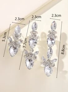 3pcs/set Rhinestone Decor Mittens Ring - Silver - View 4