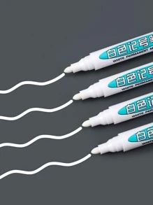 1支白色亞克力馬克筆非常適合玻璃、木材、金屬、陶瓷等裝飾DIY項目 - 彩色 - 查看 2