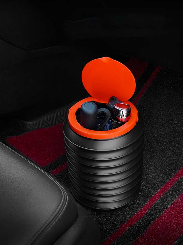 1pc Foldable Car Umbrella Storage Bucket - Multicolor - View 2