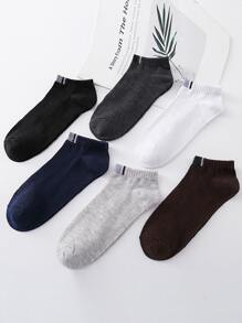 6pairs Men Letter Graphic Ankle Socks - Multicolor - View 1