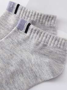 6pairs Men Letter Graphic Ankle Socks - Multicolor - View 4