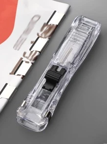 1pc Stapler & 50pcs Replacement Staple Back To School,Back To School,School Supplies - Clear - View 4