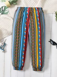 Toddler Boys Geo Print Trousers - Multicolor - View 2