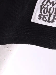 Kleinkind Jungen 2 Stücke Shorts mit Buchstaben Flicken Detail