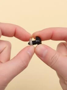 Bộ 125 mắt nhựa cho đồ chơi, đồ thủ công DIY, mắt gấu bông cho búp bê, phụ kiện trang trí - màu đen - Xem 6