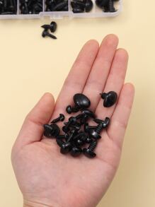 Bộ 125 mắt nhựa cho đồ chơi, đồ thủ công DIY, mắt gấu bông cho búp bê, phụ kiện trang trí - màu đen - Xem 7