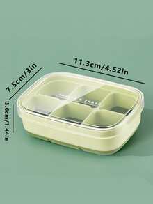 Molde de cubitos de hielo de rejilla múltiple de 1 pieza, bandeja de hielo pequeña de 6 rejillas para cocina - Verde - Ver 2