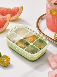 Molde de cubitos de hielo de rejilla múltiple de 1 pieza, bandeja de hielo pequeña de 6 rejillas para cocina - Verde - Ver 4