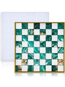 1 Khuôn silicon, Khuôn silicon thiết kế kẻ caro cho DIY - trắng - Xem 1