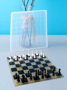 1 Khuôn silicon, Khuôn silicon thiết kế kẻ caro cho DIY - trắng - Xem 5