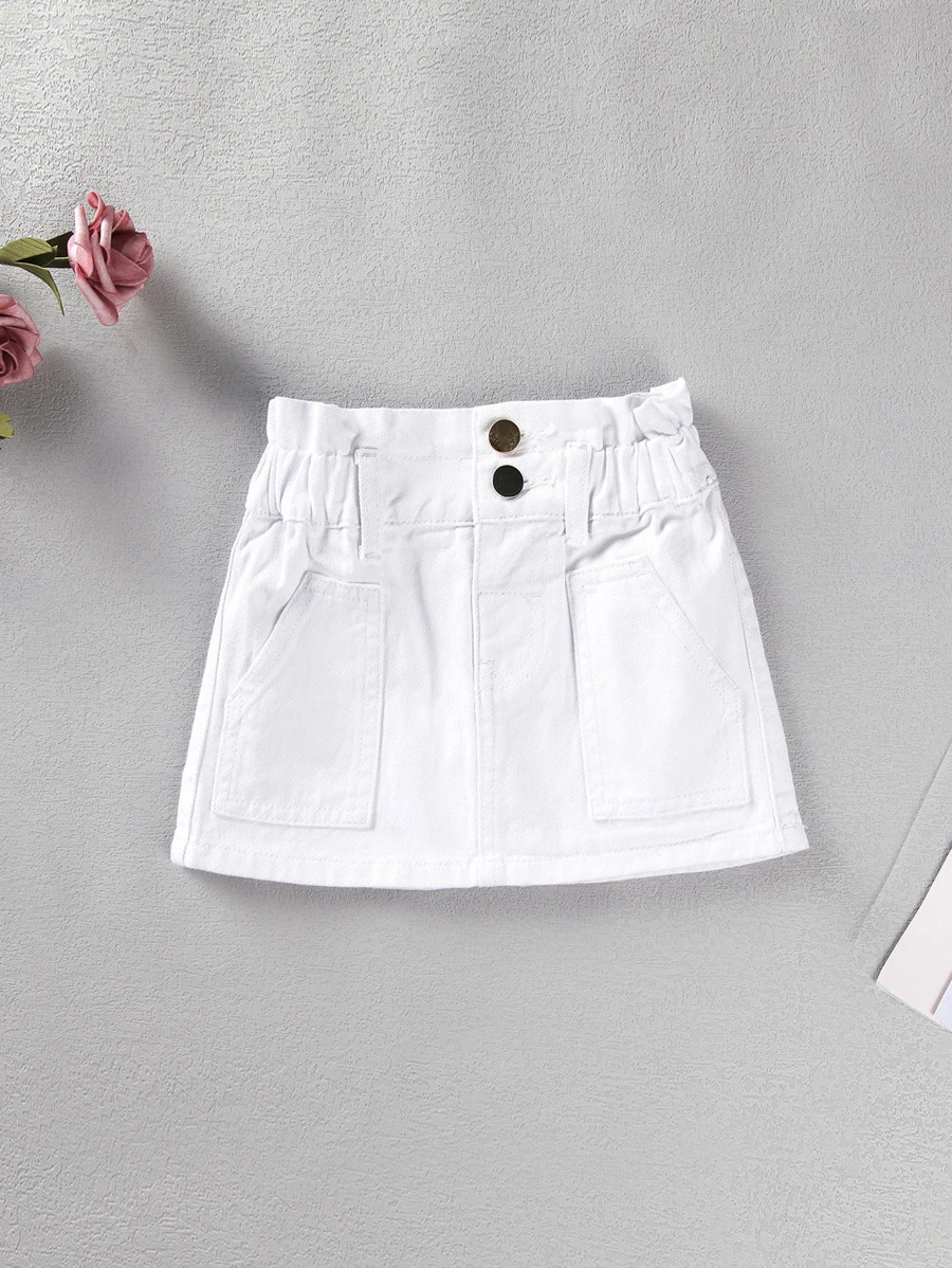 小女童紙袋腰牛仔半身裙