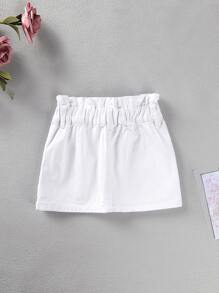 小女童紙袋腰牛仔半身裙