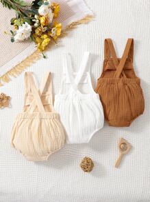 Neonato 3 pezzi Body salopette monocolore