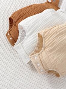 Neonato 3 pezzi Body salopette monocolore