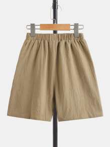 SHEIN Boys Letter Graphic Colourblock Shorts - Multicolor - View 2