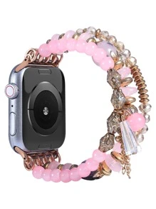 Dây đeo đồng hồ tua rua đính cườm thời trang Tương thích với Apple Watch Ultra 2/1, Se 9/8/7/6/5/4/3/2/1, Kích thước dây đeo 38/40/41/42/44/45/49mm - Nhiều màu - Xem 3